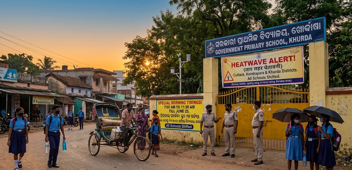 Heatwave Alert: Cuttack, Kendrapara and Khurda Shift Schools to Morning Timings Till June 25